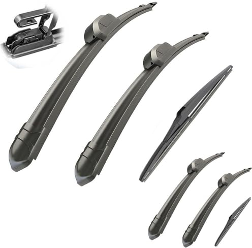 Autowischer kompatibel mit Toyota Yaris MK3 Schrägheck 2011–2019, Auto-Wischerblätter vorne und hinten, weiche Gummi-Scheibenwischer, automatische Windschutzscheibe, 24 Zoll, 14 Zoll, 12 Zoll, 2018 (