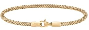 Daniel Wellington Tide Gold Mesh Bracelet - Premium 316L Stainless Steel Cable Bracelet for Women and Men, Stackable, Lobster Clasp, PVD Plated, 6.9 Inches