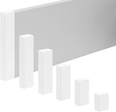REESE Leisten-Abschluss für Sockelleisten | Endkappe links 18 x 80 mm | Weiß | passgenau | Profil Weimar | einfache Montage ohne Bohren