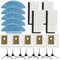 Cloudpower 22-teiliges Ersatzteile Zubehör für Medion X20 SW+/MD11415, 18861, X21 SW+/MD11500 Roboterstaubsauger Zubehör 8 Seitenbürste, 4 Filter, 5 Wischtuch, 5 Staubbeutel
