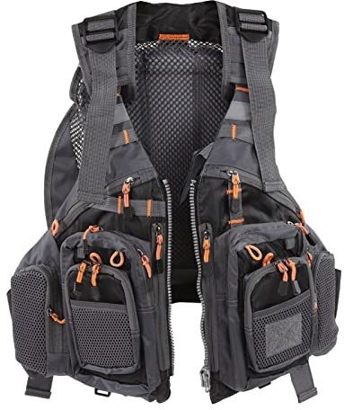 KIMISS Zaino Gilet da Pesca con Cinghie e Cintura Regolabili - Design a Rete Leggero per Uomini e Donne - Ideale per la Pesca all'aperto, Il Kayak e Altro Ancora