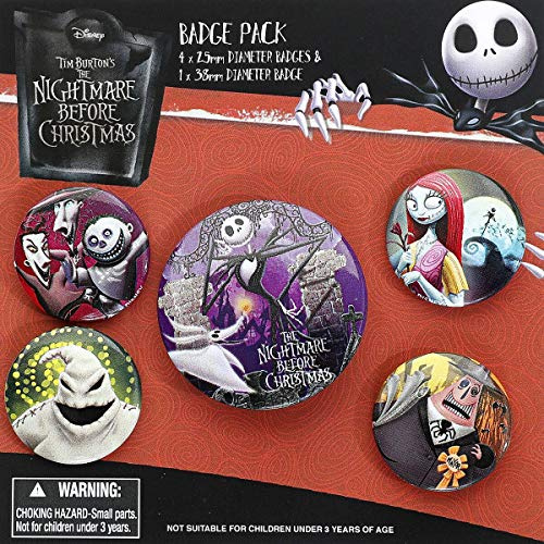 Disney Lot de badges L'Étrange Noël de monsieur Jack (personnages)