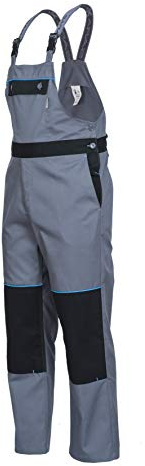 Gahibre 4136 Peto trabajo gris con elásticos, extra confortable