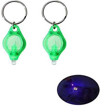 Confezione da 2/5 mini torcia a LED con controllo dei soldi UV