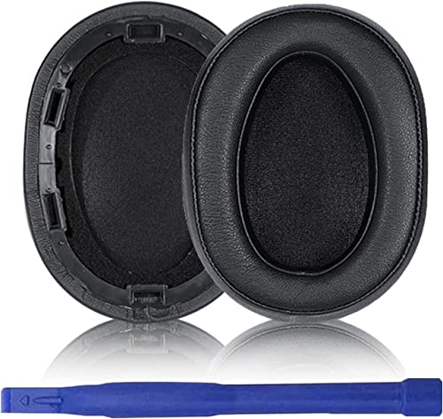 Aiivioll Cuscinetti di ricambio per auricolari in pelle PU compatibile con Sony MDR-100ABN WH-H900N H800（nero）