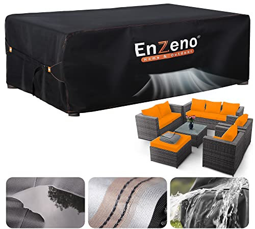 Enzeno Garden Furniture Covers Waterproof for Table Chair Set,250x210x90cm