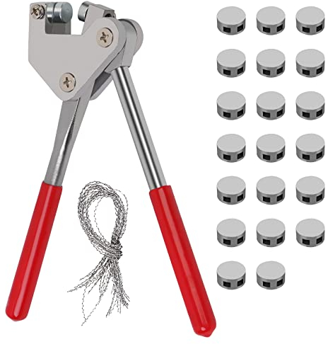 Juego de alicates de sellado, Alicates de Plomo Acero Sellado Juego de Alicates herramienta de sellado de seguridad con 20 juntas de plomo (10 mm), 20 hilos de sellado (170 mm) para diámetro de cable