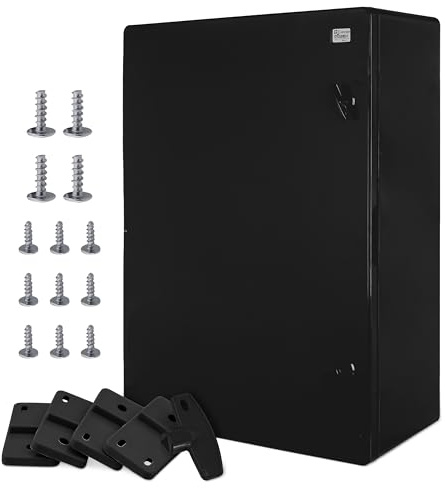 BOXEXPERT® Verteilerkasten außen wasserdicht [ABS Kunststoff IP65 Gehäuse] schwarz (Serie Fleet) 700x500x250mm | Schaltschrank außen | Wandschrank | Industriegehäuse | Leergehäuse