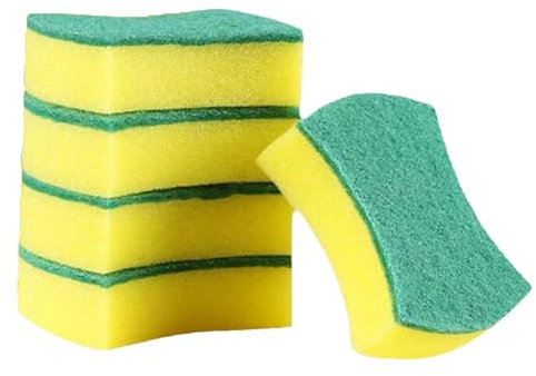 Glamified 5 Pack Kitchen Cleaning Sponges Sponge Scrubber Non Scratch for Kitchen Multi-Purpose Washing Up Pads for Pan,Pot, Garage, Bathroom, Furniture, Dishes, Car&Steel Wash