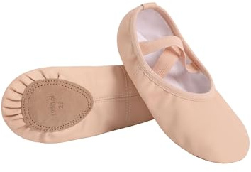 Phoeswan Girls Ballet Slippers, Ballet Pink Ballet Slippers Girls for Little Kid (Size 13.5)