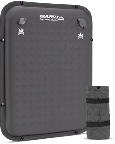 EULANT Cojín de Asiento Autoinflable para Exteriores, Cojines Inflables de Esponja Gruesa para Estadio, Almohadillas de Espuma para Futbol/Concierto/Viaje/Camping/Avión/Coches/Silla de Oficina/Pesca