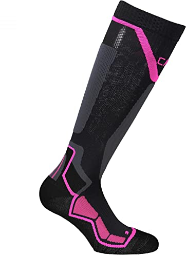 CMP Socken Ski Thermocool Socken 3I49477, Nero-Pink Fluo, 36/38, 3I49477