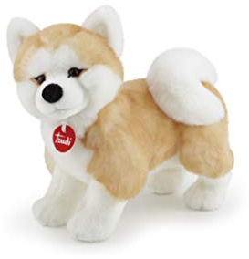 Trudi Akita Ascanio Peluche Chien, Cadeau de Noël et d'anniversaire | 15x27x25cm Taglia M | Chiens en Peluche Classiques | modèle22664
