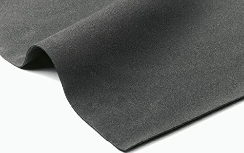RS PRO Gummimatte Neopren, Schwarz, 1m x 1.5mm x 2m 122kg/m³ selbstklebend