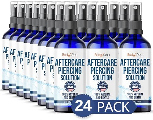 BodyJ4You Piercing Aftercare Saline Spray - Sea Salt Sterile Solution Wash