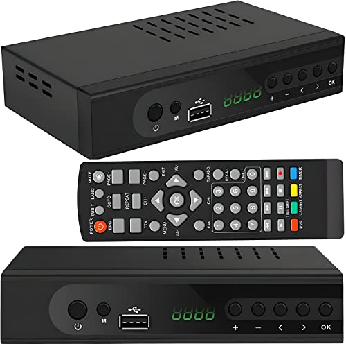 Retoo DVB-T2 Receiver Full HD TV Tuner mit Fernbedienung, HDTV Mediaplayer mit PVR Aufnahmefunktion und Timeshift, Digital Empfänger mit H.265 HEVC, Kabel-Receiver mit USB, Schwarz