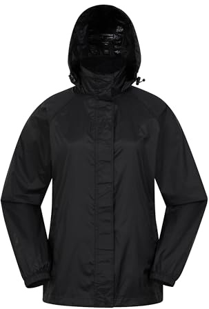 Mountain Warehouse Pakka Womens Waterproof Rain Jacket Black 16