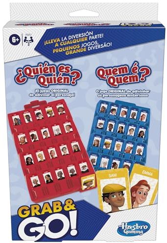 Hasbro Gaming Spiel Wer ist wer? Grab and Go, Reisespiel zum Erraten des Charakters, Sommerspielzeug für Jungen und Mädchen ab 6 Jahren, Partys im Freien mit Freunden und Familie