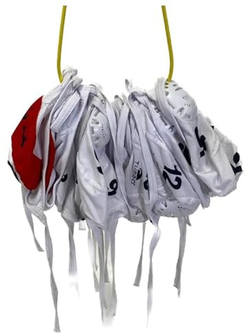 Turbo Junior Water Polo Cap Set with 3 Numbers (White)
