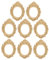 ABOOFAN 8 Mini-Bilderrahmen, 5x7cm Mini-Fotorahmen aus Kunstharz zum Basteln, Scrapbooking, Puppenhaus-Dekoration