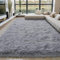 BSGIFT Shaggy Teppich Hochflor 240x340 Grau, Langflor Wohnzimmer Teppich Flauschig, Modern Kuschelteppich Wohnzimmerteppich High-Pile Carpet rutschfest für Schlafzimmer Kinderzimmer