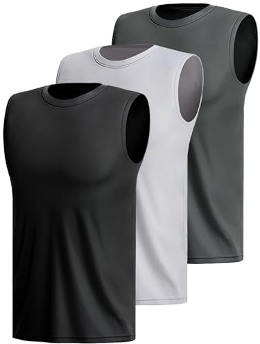 Hioutdoor 3 O 5 Confezioni Canotta Sportiva Da Uomo Senza Maniche Camicia Fitness Sotto Le Ascelle Muscolare Ad Asciugatura Rapida Corsa Traspirant Palestra Funzionale Gilet Multipack