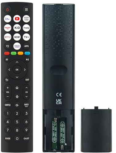 VINABTY Replacement Voice Remote Control Fit For Hisense 4K QLED Smart TV 43E6NTUK 50E6NTUK 55E6NTUK 65E6NTUK 43E77NQTUK 50E77NQTUK 65E77NQTUK 75E7NQTUK 85E7NQTUK 55E77NQTUK 65E77NQTUK