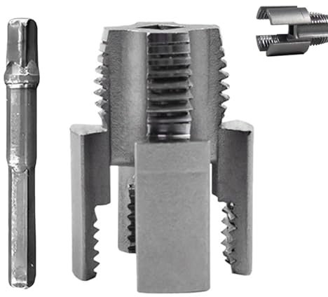 Set di filettature per tubi, filettatura interna ed esterna, 3/4 pollici, tagliatubi strumento professionale per installazioni sanitarie, posa di tubi e progetti fai da te