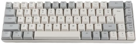 Wired Gaming -tangentbord, 60% Mekaniskt Speltangentbord RGB Illumination Snabb Reaktion Bekväm Bärbar Mini Wired Office -tangentbord Ljus Upp Tangentbordet för Bärbar Dator PC (Grå vit färgblock)