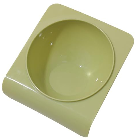 aqxreight Ciotola da Gatto Inclinata per Comodo Panno da Pet di Plastica in Plastica in Rosa Morbido (Erba verde)