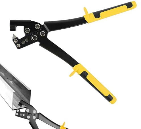 Hulvyzu Pince a Sertir Placo 300 mm Pince à Sertir Cloison Seche 0,4-0,8 mm Pince à Sertir Rail Placo Pince à Sertir pour Boulons Sertisseuse Rail Placo pour la Construction de Maisons, Entrepôts