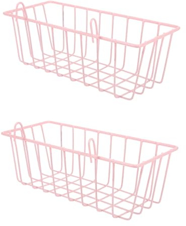 PENIKOKO 2 Piezas Alimentador de Heno para Conejos con Estructura Metálica Dispensador Antidesperdicio para Cobayas Chinchillas y Pequeños Animales Fácil Limpieza y Montaje Pared Color Rosa