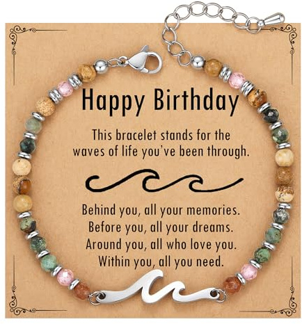 Aribliseza Bracelet for Women, Friendship Bracelets & Wave Bracelet, Positive Gifts & Birthday Gift for Women, Spiritual Bracelet for Partners