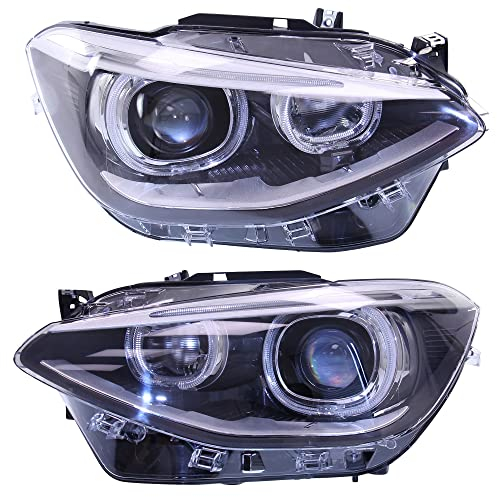 BESTPRICE 2x Bi-Xenon Scheinwerfer Hauptscheinwerfer vorne links + rechts mit LED-Tagfahrlicht D1S Frontscheinwerfer mit Stellmotor für Leuchtweiteregulierung, Kompatibel mit BMW 1 (F20), 1 (F21)