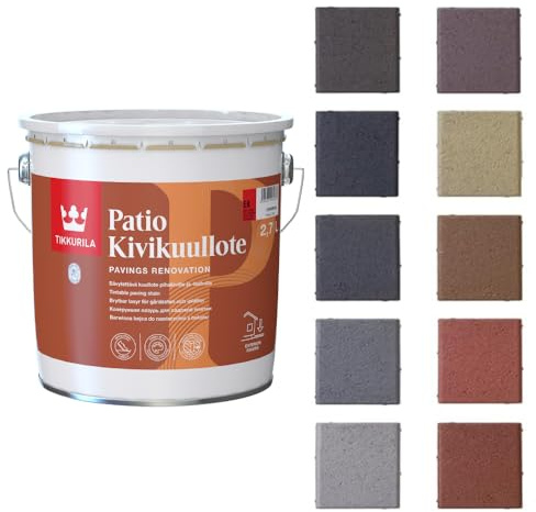 TIKKURILA Patio Paving Stain - for Garden Concrete Stones & Slabs - Water-Based - 3 litres