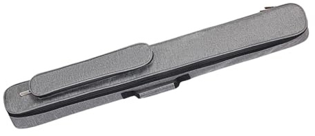 Zxpjkyu Borsa Porta Stecche da Biliardo 1/2, Portatile, con Tracolle, Custodia per Stecche da Biliardo, Custodia per Il Trasporto Dell'asta da Biliardo PE, Grigio