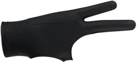 Tnfeeon Guante de Dibujo de Tableta, Guante de Poliéster de 3 Capas 2 Dedo Transpirable, Anti Manchas para Dibujar Artistas Pintura en Tableta (L)