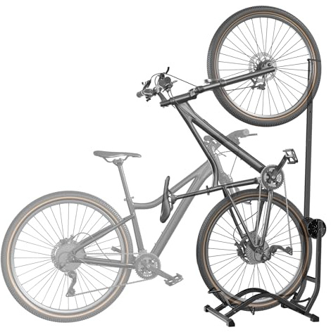 PEGZONE Support Vélo Vertical Gain de Place, Charge 35 kg, Noir