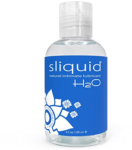 Sliquid H2O Water Based Lube Lubricant for Sex, Glycerin Free Personal Lubricant (4.2 Oz) Clear, Unscented
