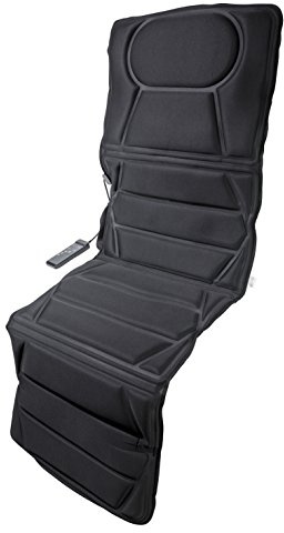 160 x 50 cm massagematta för nacke och rygg, vågig massagestol, 4-zons massageapparat med lugnande värmefunktion