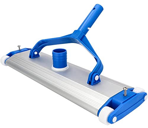 Duraol Bodensauger Pool mit 4 Rädern I 45cm I Hochwertige Pool Reinigungsbürste aus Aluminium I Poolreiniger mit Langen flexiblen Bürsten I Handlicher Bodensauger zur optimalen Pool Reinigung