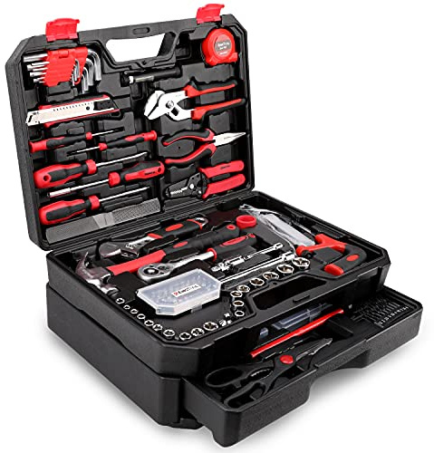 KingTool 325 Piece Home Repair Tool Kit, General Home/Auto Repair Tool Set, Toolbox Storage Case with Drawer, General Household Tool Kit - Perfect for Homeowner, Diyer, Handyman