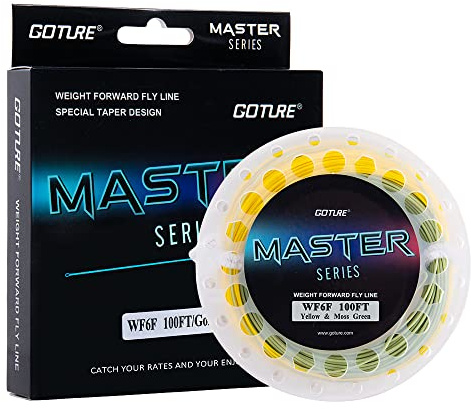 Goture Cuerda de mosca Peso flotante hacia adelante//Micro Loops//Cordón de mosca para agua dulce salada WF2 3 4 5 6 7 8 9 10 WT 90 100FT