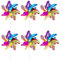6 Pcs Rainbow Pinwheels, Colorful Reflective Bird Scarer Windmill, Lawn Garden DIY Windmill, Sparkly Wind Spinners for Outdoor Yard Garden Lawn Boys Girls Party Pinwheels Party Favor