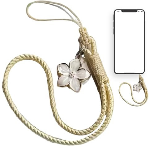 Colgante para Móvil, Flores Cadena Universal Correa Móvil, Colgante Móvil Muñeca, para Estuches de Teléfonos