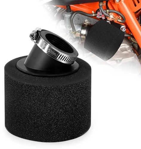 Tunejoy Filtro de Aire Espuma Moto 38mm Boca oblicua Filtro de Aire ATV para 49cc 50cc 70cc 90cc 110cc 125cc Motocross Pocket Bike Scooter Quad Negro