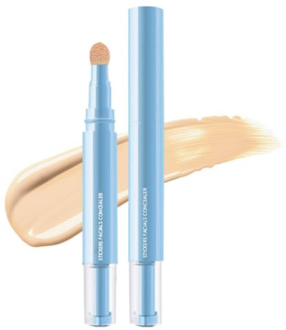 Corrector Color Con Cabezal De Esponja, Corrector Ojeras 7g, Barra Concealer, Cobertura Precisa, Fórmula Hidratante, Cubre Manchas De Acné, Ojeras Y Cicatrices Faciales, Color Marfil N.° 1