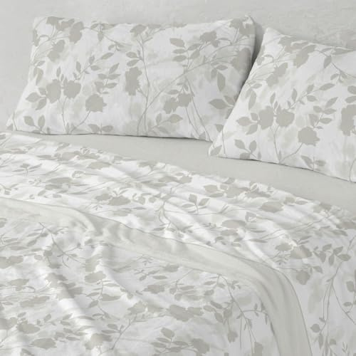 Burrito Blanco | Sábanas de Coralina | Cama de 200cm. (+Medidas Disponibles) | Diseño 998 | Color Salvia (200x200cm.)