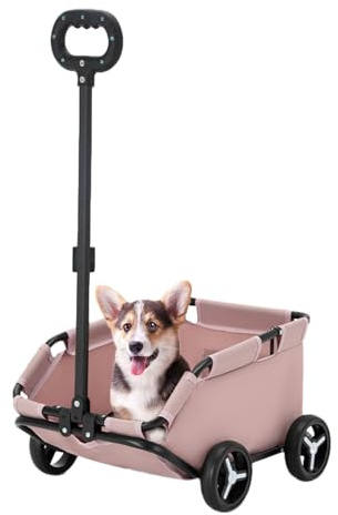 Passeggino Per Cani Di Piccola Taglia - Carrello Per Animali Domestici Pieghevole E Leggero, Carrello A Ruote | Passeggino Da Viaggio Per Gatti, Cuccioli, Gatti, Di Lunga Durata, Con Portabicc