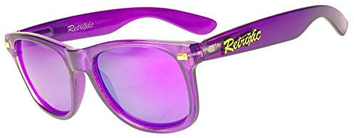 Retroxic Gafas de sol para hombre y mujer, Cristal púrpura